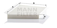 Kupéfilter MANN-FILTER CU 3172