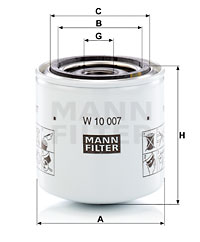 Filter, drifthydraulik MANN-FILTER W 10 007