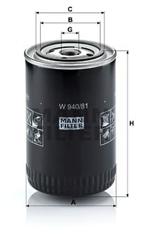 Oljefilter MANN-FILTER W 940/81