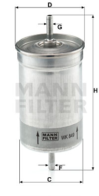 Bränslefilter MANN-FILTER WK 849