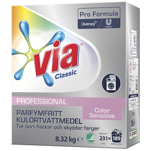VIA Tvättmedel Professional Color Sensitive 8,32kg