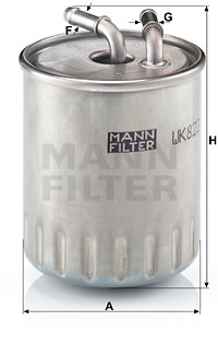Bränslefilter MANN-FILTER WK 822/3