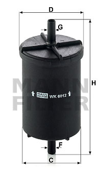 Bränslefilter MANN-FILTER WK 6012
