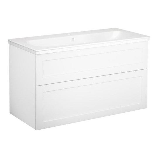 Gustavsberg Artic Kommodpaket ramlucka, vit, 100 cm, 1 blandarhål