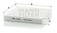 Kupéfilter MANN-FILTER CU 2345
