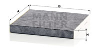 Kupéfilter MANN-FILTER CUK 2648