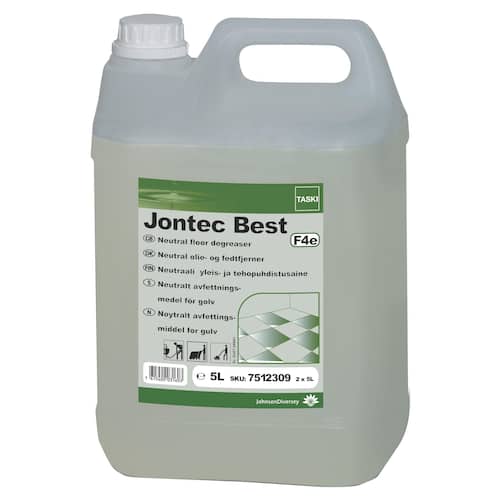 Taski Jontec Best F4e Avfettningsrengöringsvätska, vätska, dunk, grön, 5L
