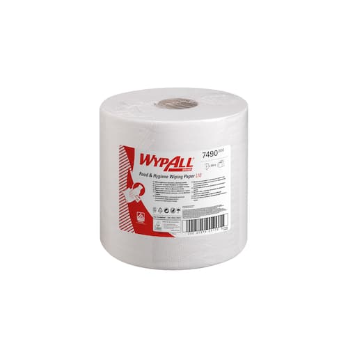 Wypall* Torkrulle L10 extra, 1 lager, 630 ark, centrummatad rulle, 185 mm, vita