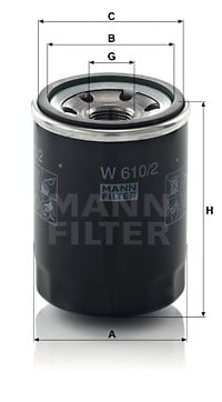 Oljefilter MANN-FILTER W 610/2