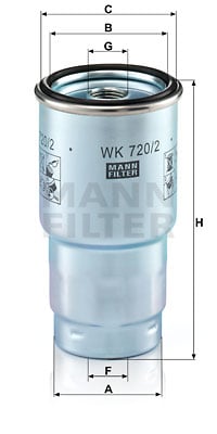 Bränslefilter MANN-FILTER WK 720/2 x
