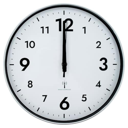 Unilux Väggur UNILUX radiokontrollerad ø30 silver
