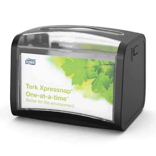 Tork Dispenser Xpressnap plast svart 155 x 201 x 150 mm