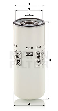 Bränslefilter MANN-FILTER WDK 11 102/28