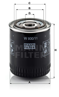 Oljefilter MANN-FILTER W 930/11