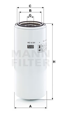 Filter, drifthydraulik MANN-FILTER WD 14 004