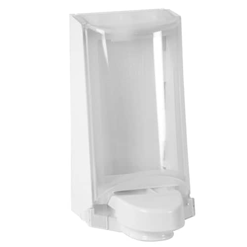 Sterisol Dispenser för tvål, Ecoline, transparent hölje, monterbar, 0,7 l, vit