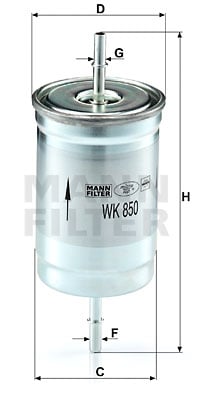 Bränslefilter MANN-FILTER WK 850