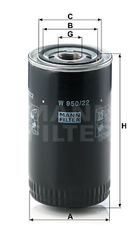 Oljefilter MANN-FILTER W 950/22