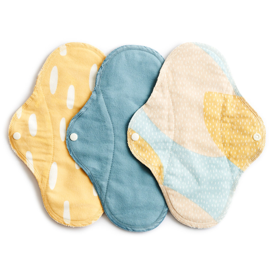 Imse Ekologiska Tygbindor Classic dag/normal, 3-pack Blue Sprinkle
