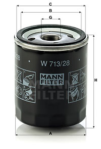 Oljefilter MANN-FILTER W 713/28
