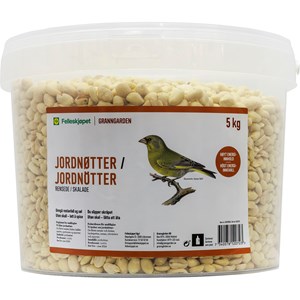 Fågelmat Granngården Jordnötter Skalade Hink, 5 kg