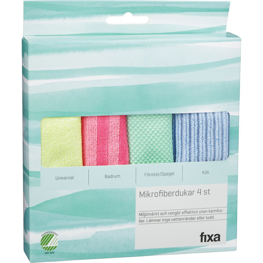 fixa Microfiberdukar Olika färger 4 st
