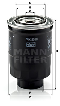 Bränslefilter MANN-FILTER WK 8018 x