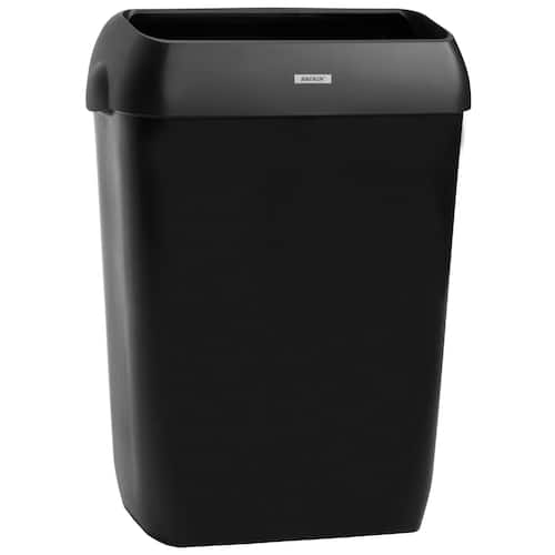 KATRIN Papperskorg, svart plast, 50 l, 575 x 420 x 280mm