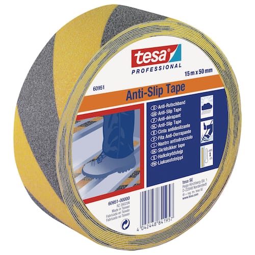 tesa® Halkskyddstejp 50mmx15m svart/gul