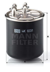 Bränslefilter MANN-FILTER WK 820/1