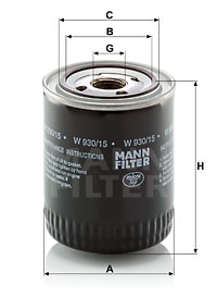 Oljefilter MANN-FILTER W 930/15