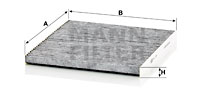 Kupéfilter MANN-FILTER CUK 2336