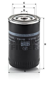 Oljefilter MANN-FILTER W 940/50