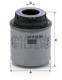 Oljefilter MANN-FILTER W 712/94