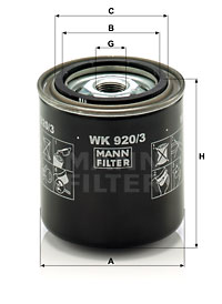 Bränslefilter MANN-FILTER WK 920/3