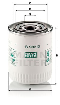 Oljefilter MANN-FILTER W 930/13