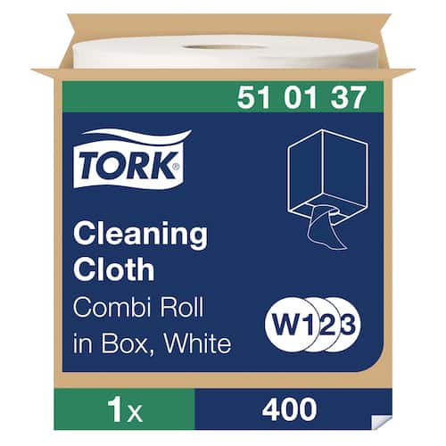 Tork Rengöringsduk Mjuk W1/2/3 vit
