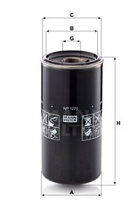 Oljefilter MANN-FILTER WP 1270