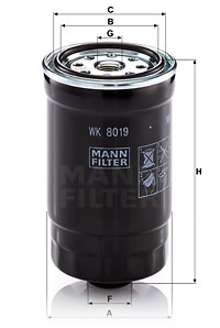 Bränslefilter MANN-FILTER WK 8019