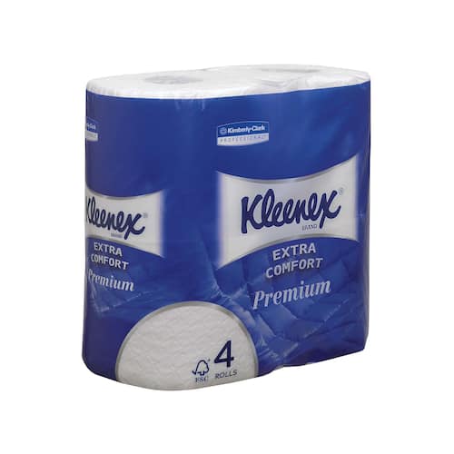 Kleenex® Toalettpapper Premium, 4-lagers, 160 ark, 98 mm, vit