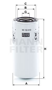 Filter, drifthydraulik MANN-FILTER WD 10 010