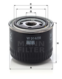 Oljefilter MANN-FILTER W 914/28
