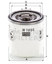 Oljefilter MANN-FILTER W 7050