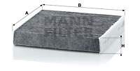Kupéfilter MANN-FILTER CUK 1827