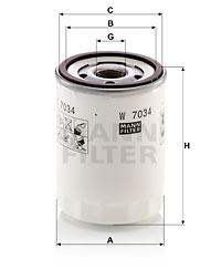 Oljefilter MANN-FILTER W 7034