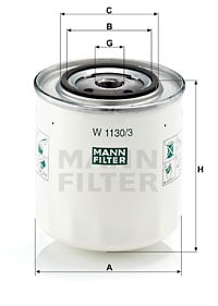 Oljefilter MANN-FILTER W 1130/3