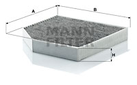 Kupéfilter MANN-FILTER CUK 2641