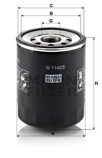 Oljefilter MANN-FILTER W 1140/5