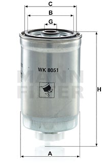 Bränslefilter MANN-FILTER WK 8051