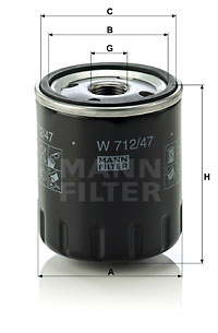 Oljefilter MANN-FILTER W 712/47